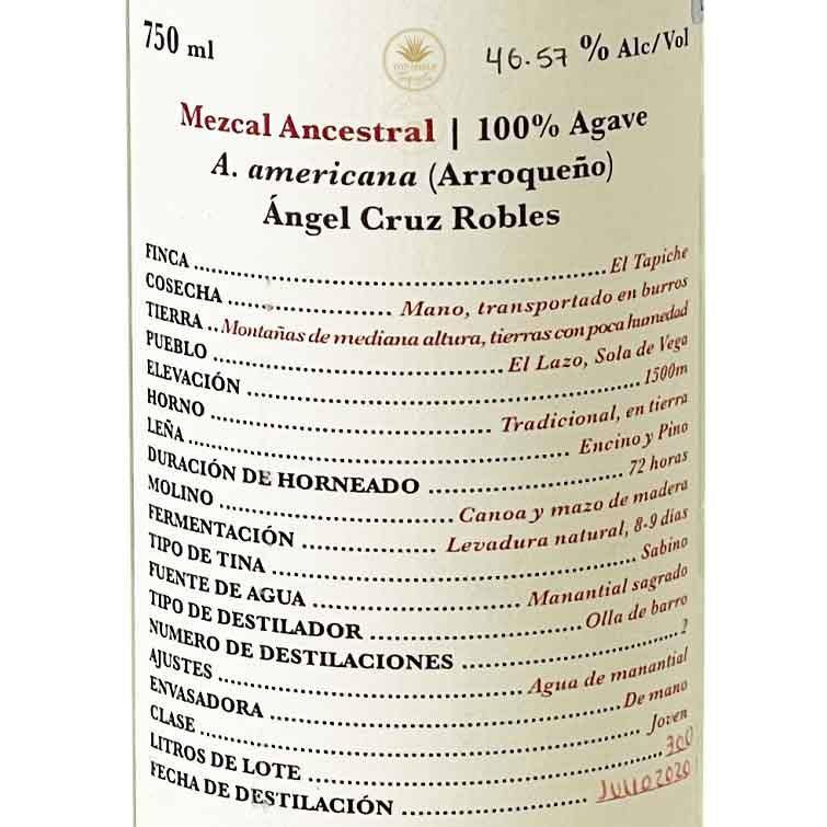 Cuentacuentos Arroqueno Ancestral Mezcal Angel Cruz Robles Lable