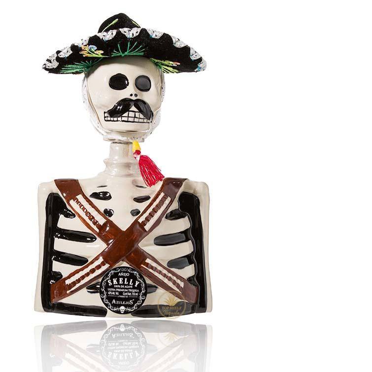 Los Azulejos Skelly Anejo Tequila - Pancho Villa Limited Edition (750ml / 40%) - TopShelfTequila.com.au