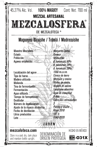 Mezcalosfera de Mezcaloteca Bicuixe, Tobala, Madrecuixe Mezcal (700ml / 45.27%) - TopShelfTequila.com.au